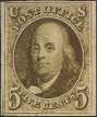 Scott #1 5� Ben Franklin